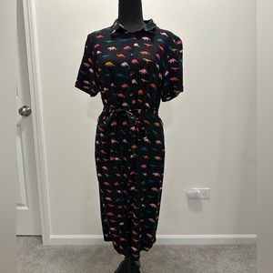 Sugarhill Brighton dinosaur print shirt dress